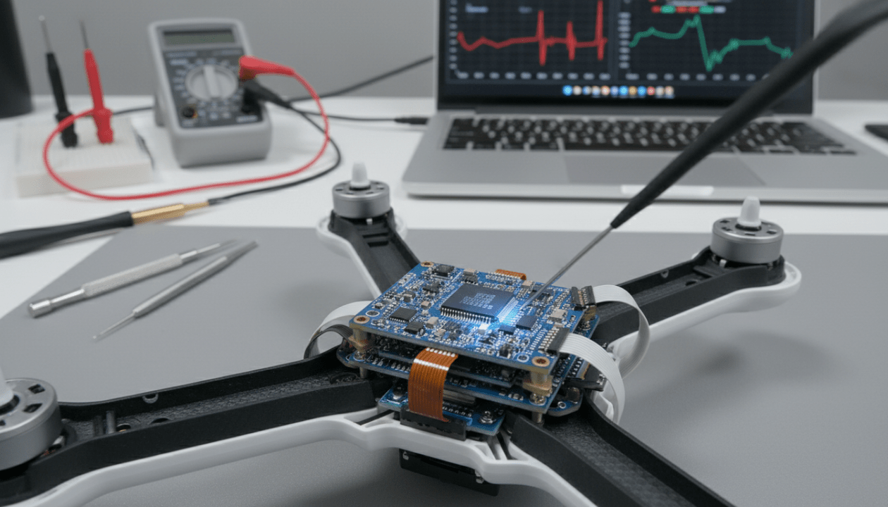 découvrez pourquoi votre drone dérive et apprenez à diagnostiquer les problèmes grâce à l'analyse de l'accéléromètre et du gyroscope pour un pilotage précis.