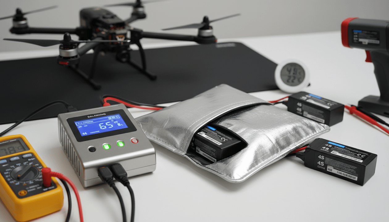 découvrez comment entretenir efficacement les batteries lipo de votre drone pour prolonger leur durée de vie et optimiser leur stockage en toute sécurité.