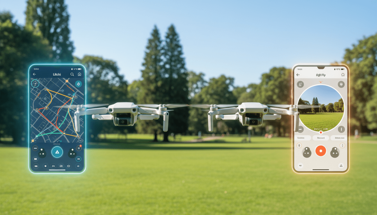 découvrez les différences entre litchi et dji fly pour le mavic mini et choisissez l'application la mieux adaptée à vos besoins de pilotage et de prises de vue.